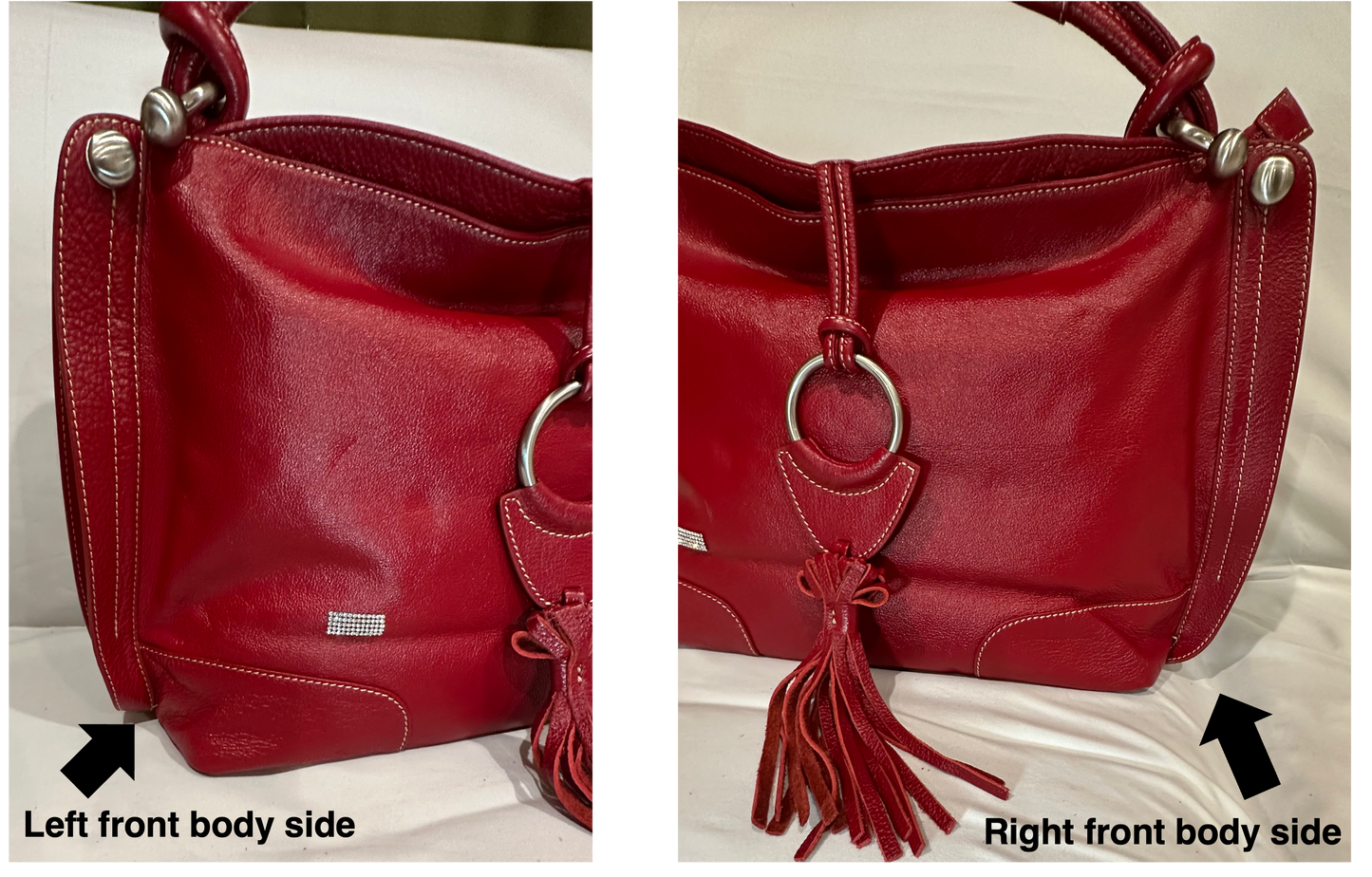 Bella Rosa Maria Boutique | Celsius | Genuine Leather | Red Handbag | Large