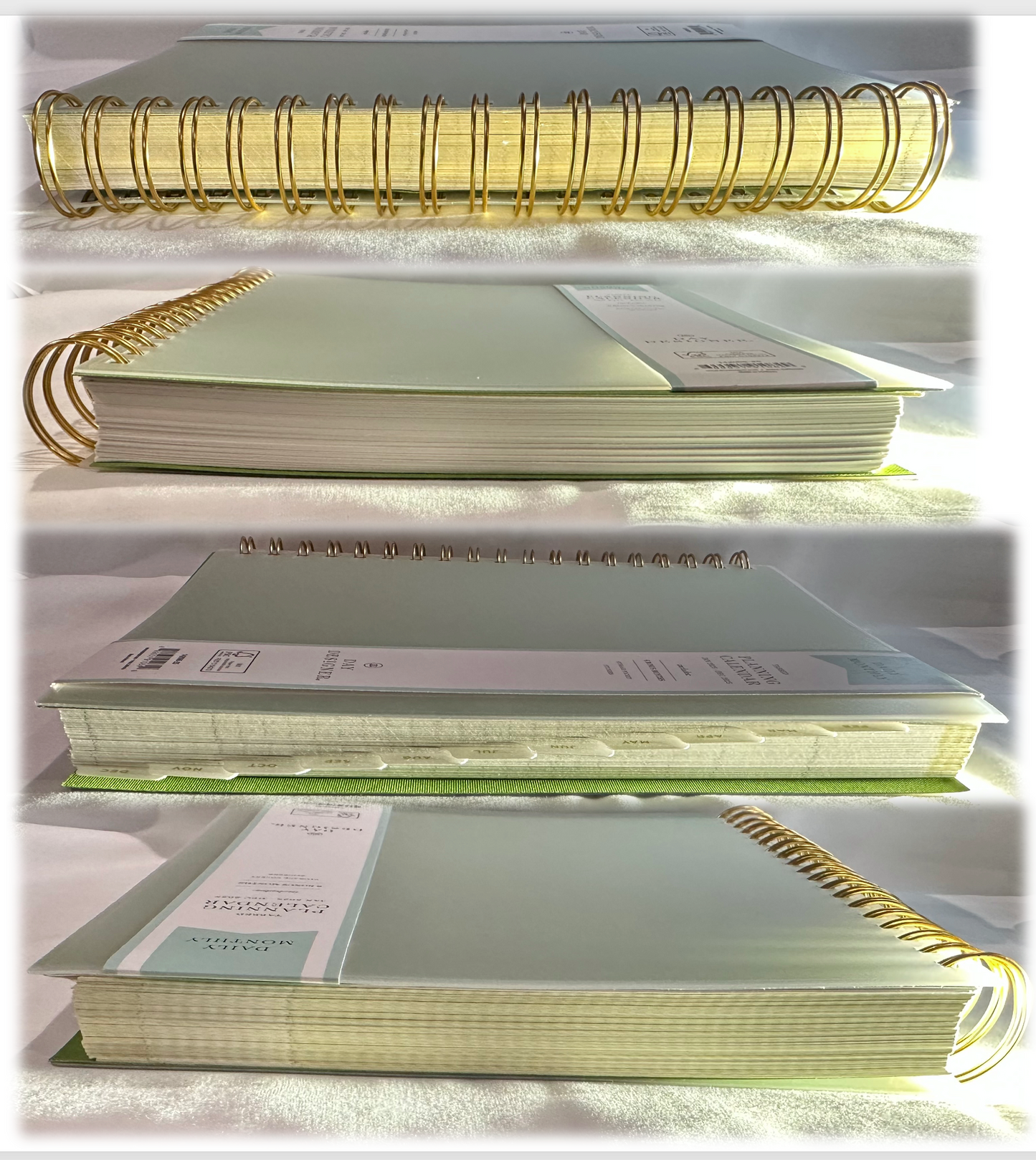 Day Designer 2025 | 8x10 | Daily/Monthly Planner & Gold Pen Set | Olive Green