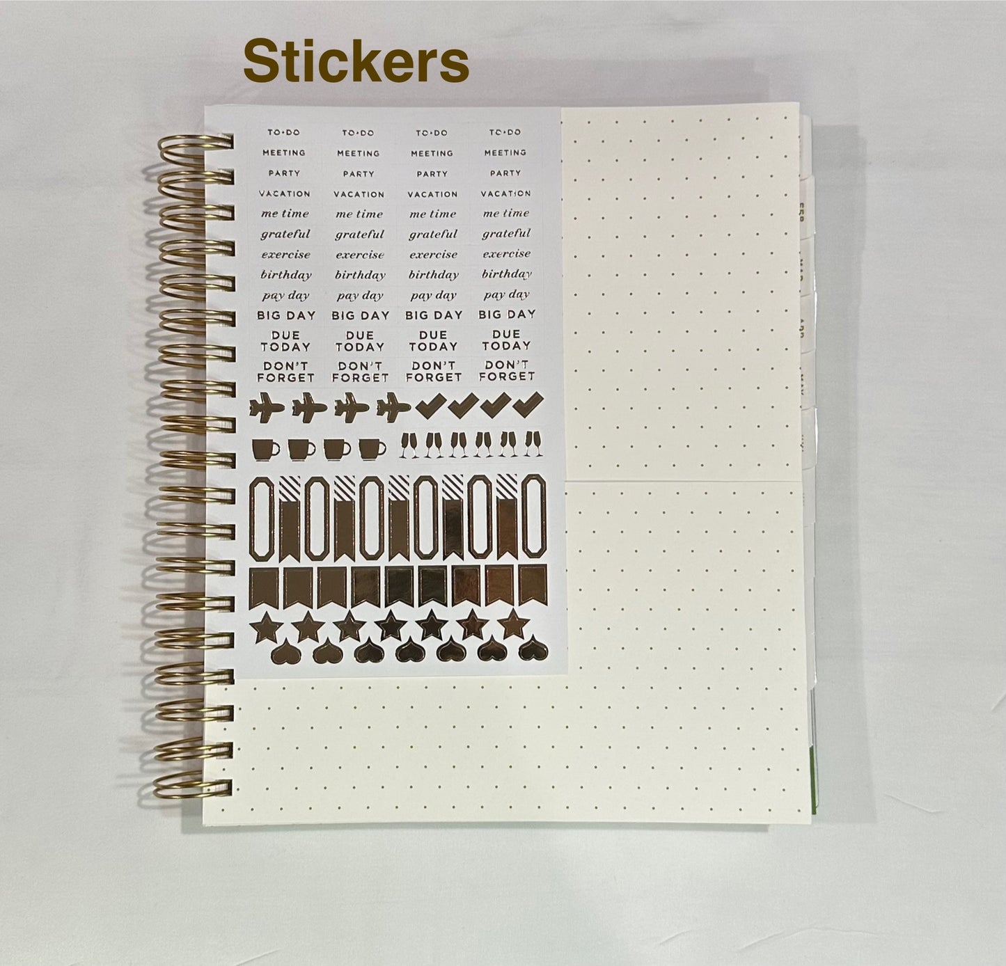 Day Designer 2025 | Large 8x10 | Daily/Monthly Planner & Gold Pen Set | Yellow