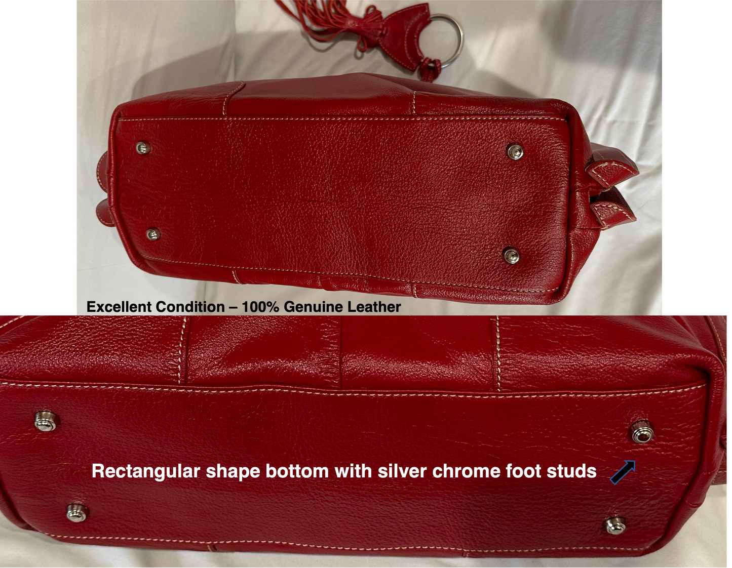 Bella Rosa Maria Boutique | Celsius | Genuine Leather | Red Handbag | Large