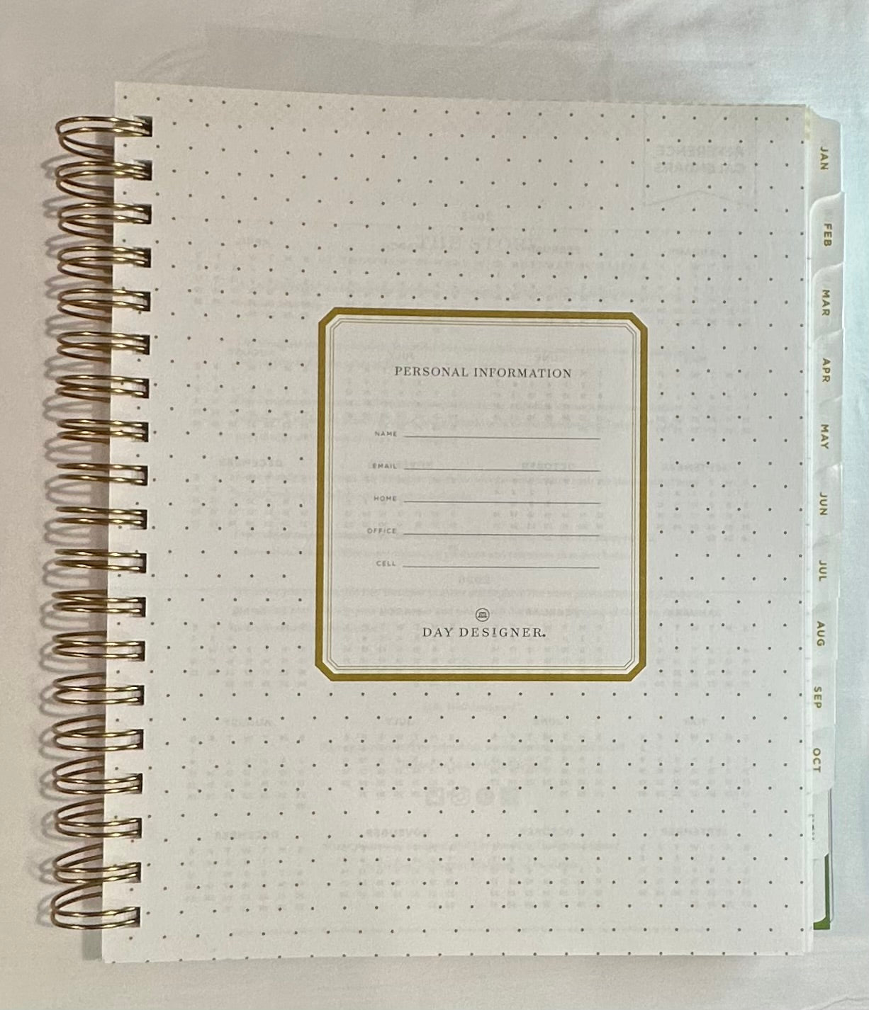 Day Designer 2025 | Large 8x10 | Daily/Monthly Planner & Gold Pen Set | Yellow