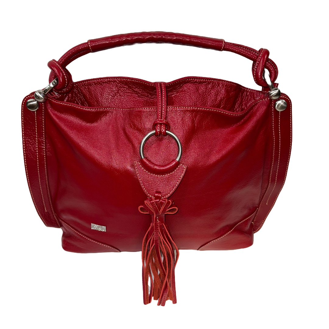 Bella Rosa Maria Boutique | Celsius | Genuine Leather | Red Handbag | Large