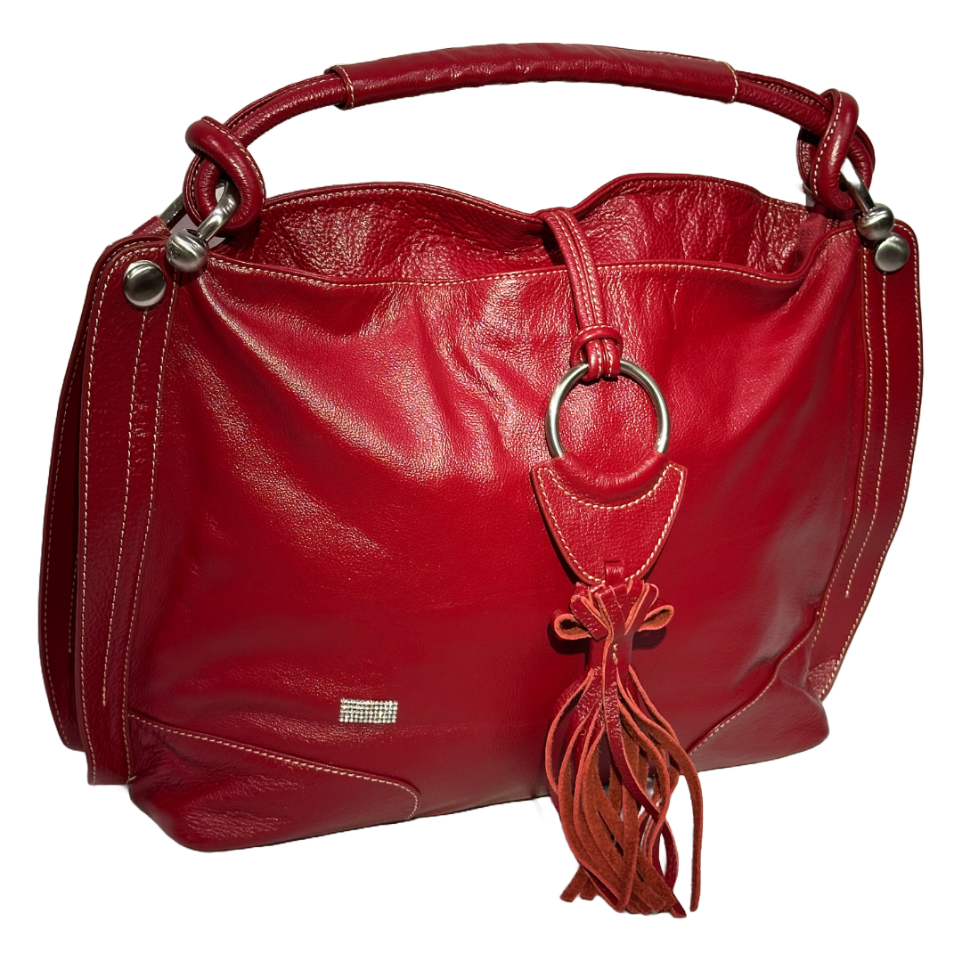 Bella Rosa Maria Boutique | Celsius | Genuine Leather | Red Handbag | Large