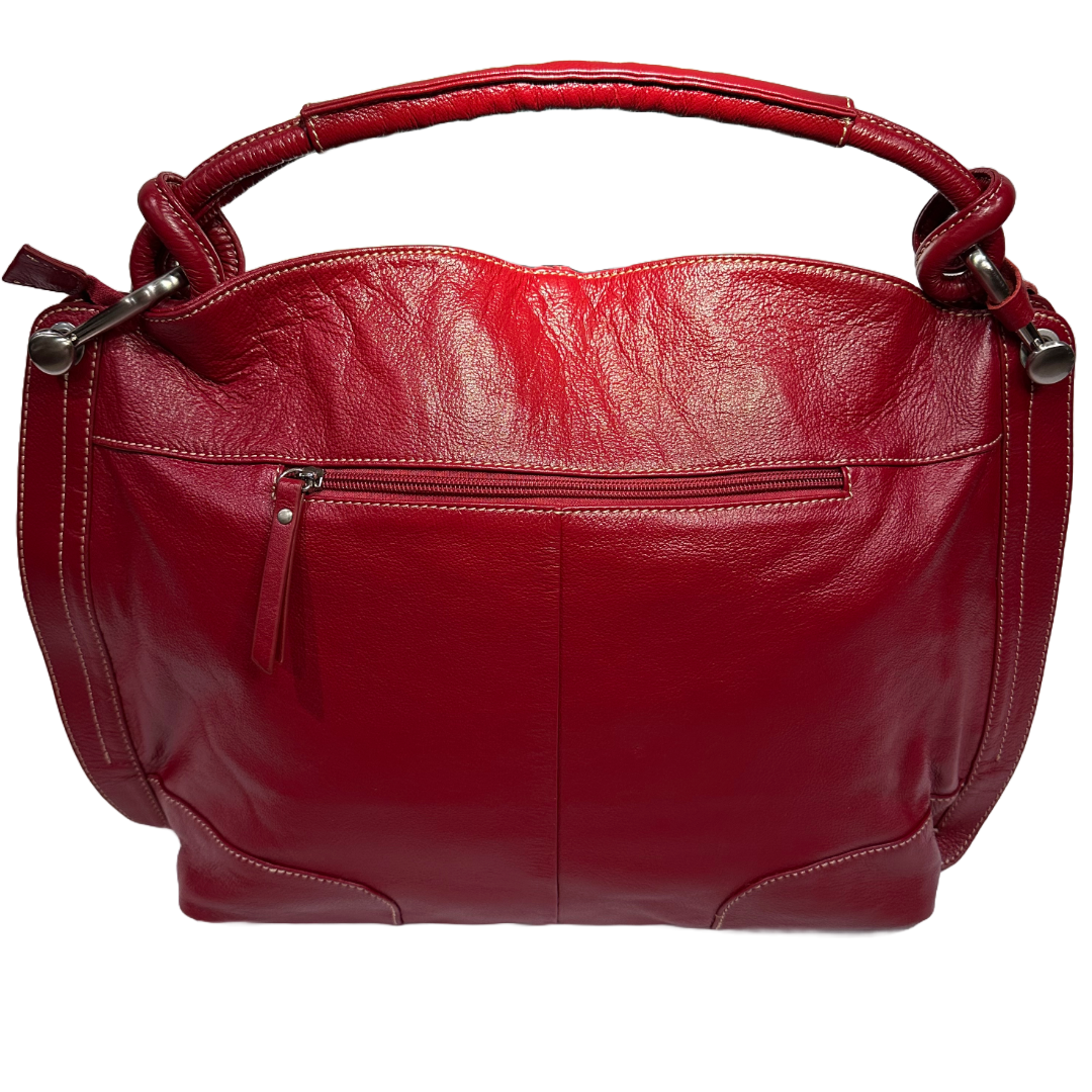 Bella Rosa Maria Boutique | Celsius | Genuine Leather | Red Handbag | Large