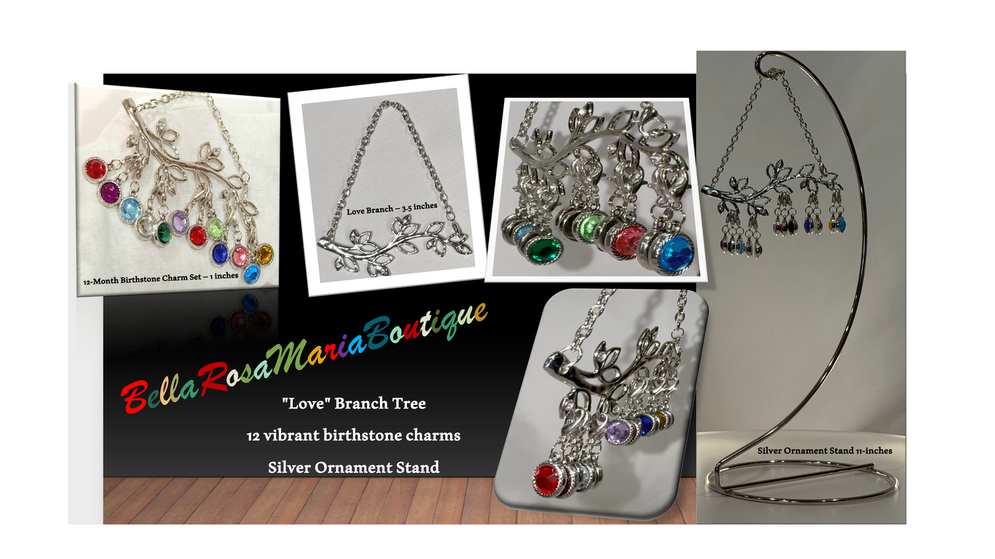 GANZ Love Branch 12-Month Birthstone Charms Ornament Stand