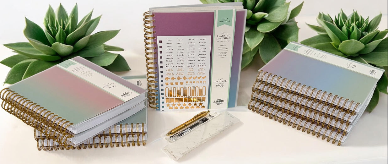 2026 Aurora Twilight Gradient Daily/Monthly Planner Gift Set – BellaRosaMariaBoutique™ Exclusive