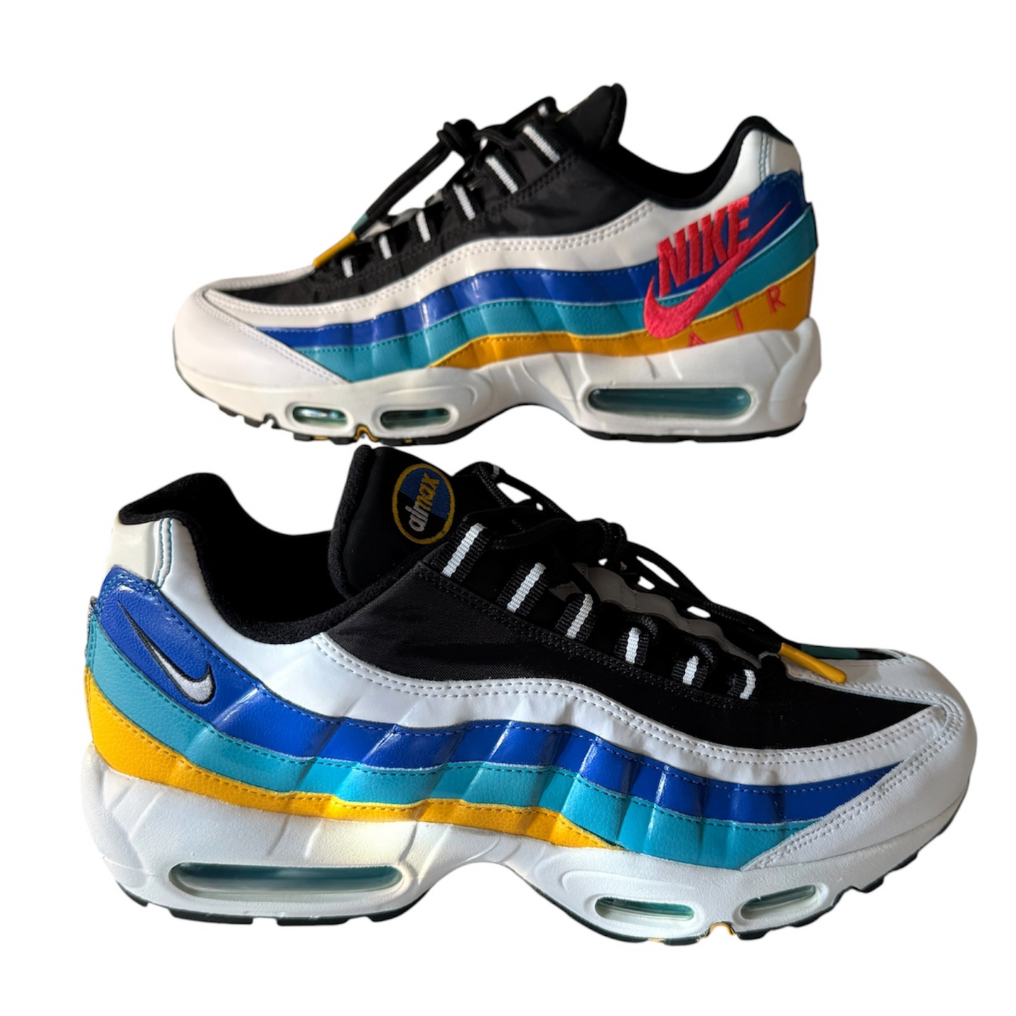 Nike Air Max 95 Windbreaker AJ2018-123 Men's Size 9.5 White Red Orbit University Gold