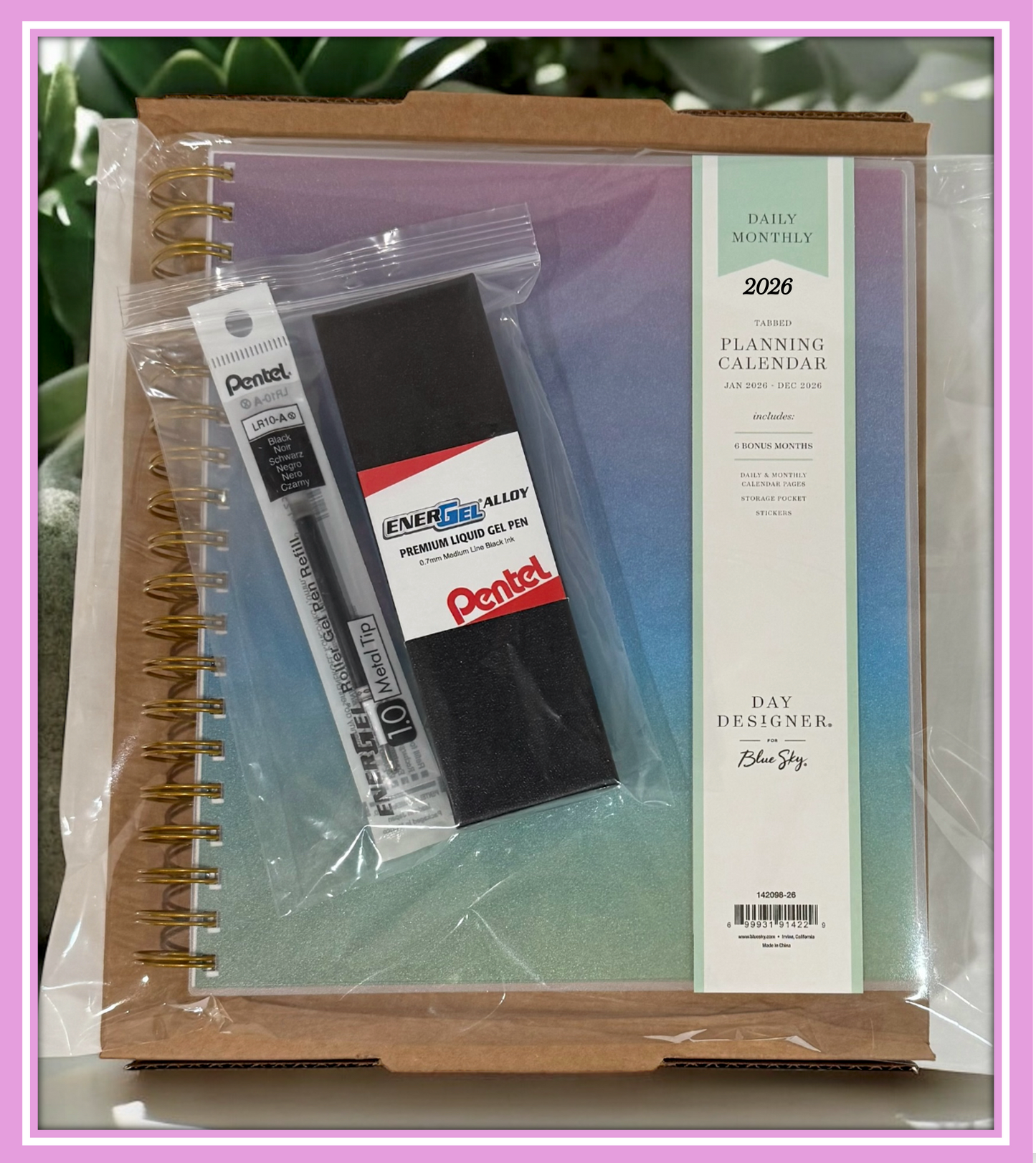 2026 Aurora Boreal Gradient Daily/Monthly Planner Gift Set – BellaRosaMariaBoutique™ Exclusive