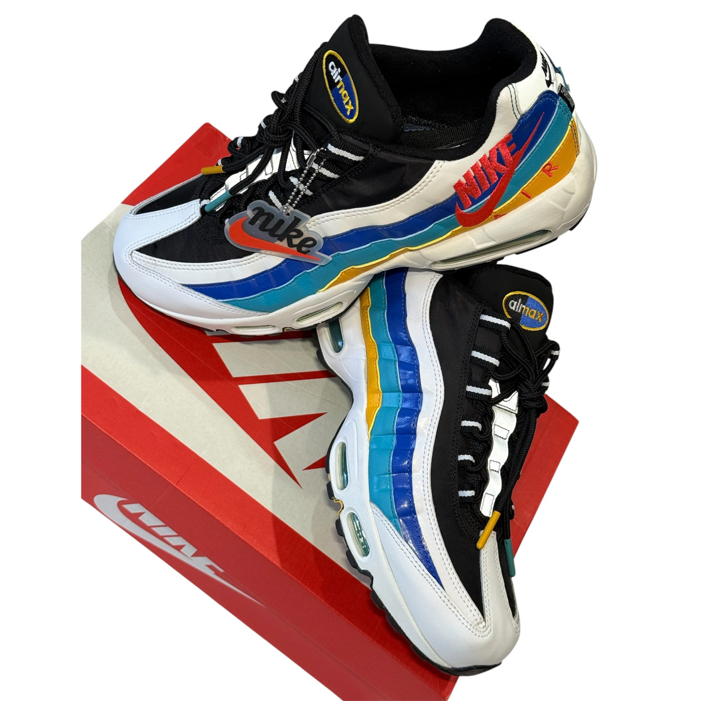Nike Air Max 95 Windbreaker AJ2018-123 Men's Size 9.5 White Red Orbit University Gold
