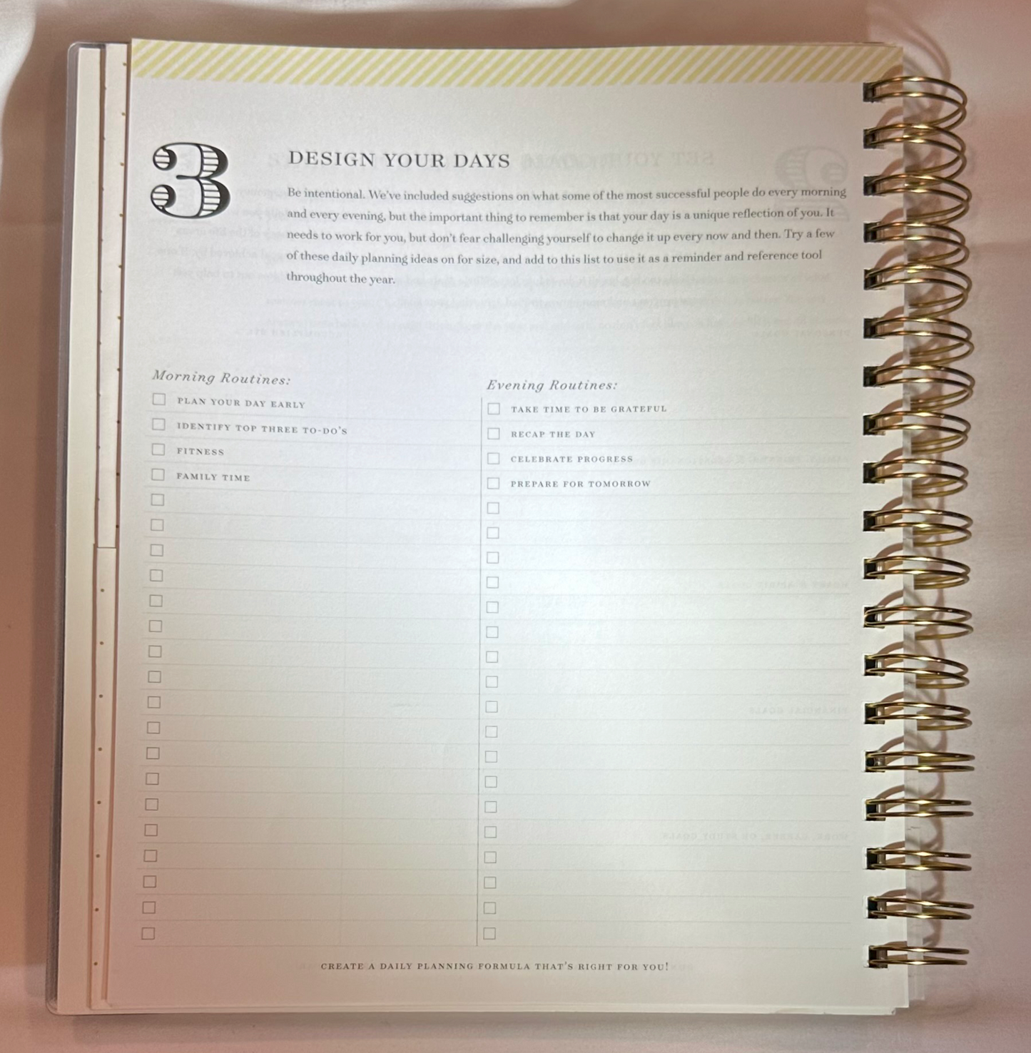 Day Designer 2025 | Large 8x10 | Daily/Monthly Planner & Gold Pen Set | Yellow