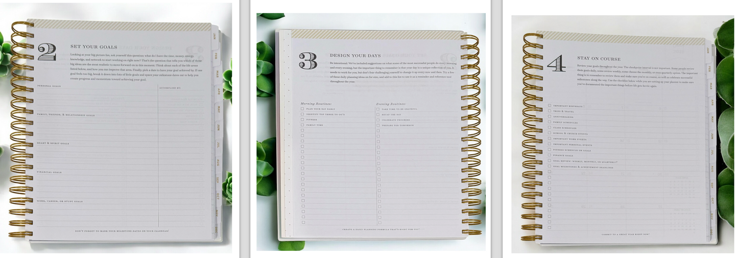 2026 Aurora Tropical Gradient Daily/Monthly Planner Gift Set – BellaRosaMariaBoutique™ Exclusive