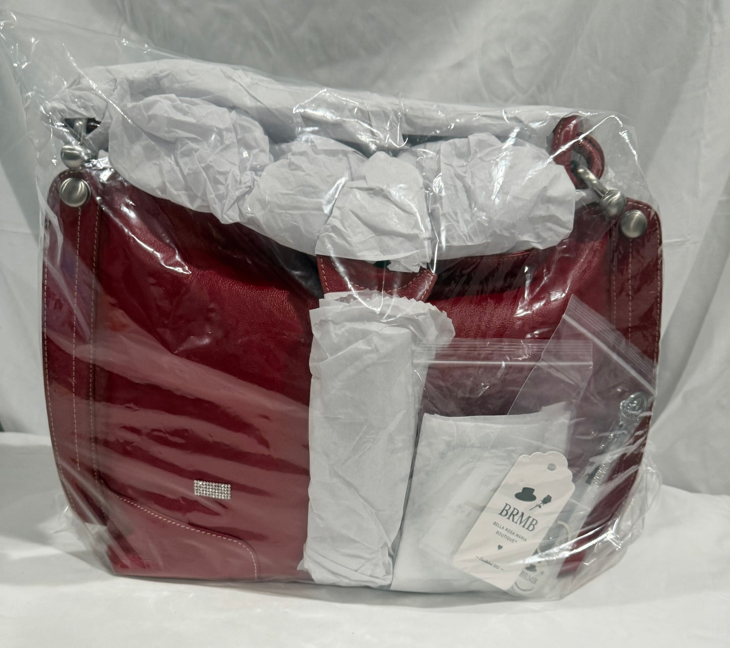 Celsius | Genuine Leather | Red Handbag | Large | Free Shipping! | BellaRosaMariaBoutique Exclusive