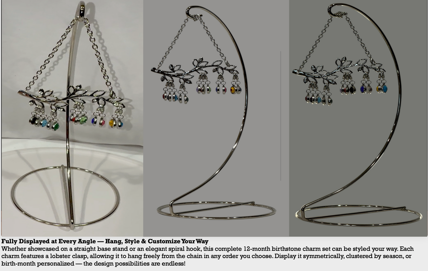 GANZ Love Branch 12-Month Birthstone Charms Ornament Stand