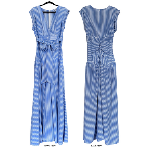 Fashion Nova Evelyn Striped Maxi Dress Blue Combo XL | BellaRosaMariaBoutique™ Exclusive | NWT
