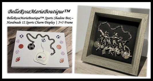 BellaRosaMariaBoutique™ Handmade Sports Shadow Box - Soccer Football Basketball Decor - Unique Gift